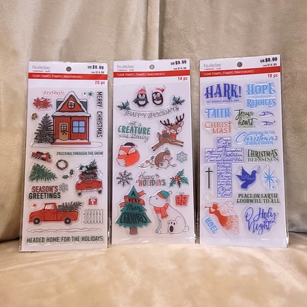 Recollections Christmas Clear Stamps